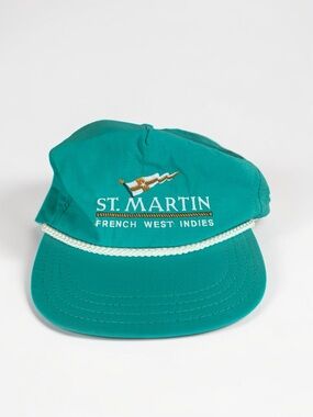 Vintage St Martin Hat Gift for Traveler French West Indies Cap